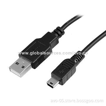 USB A Male to Mini 5P Cable with RoHS Mark and PVC JacketNew